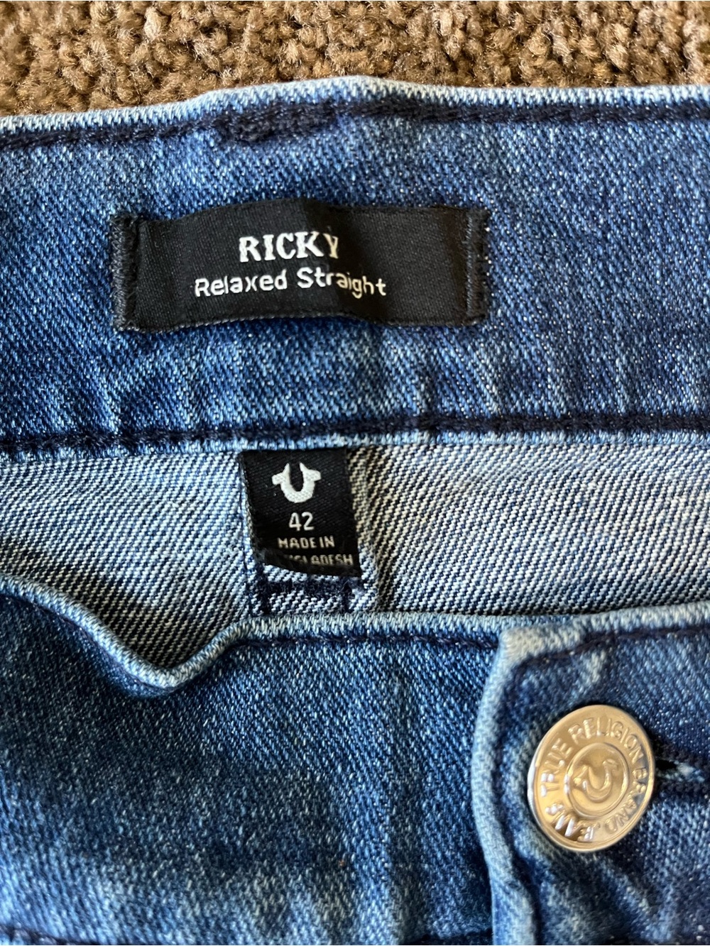 True Religion Men's Light Blue Straight Jeans - Picture 8 of 9